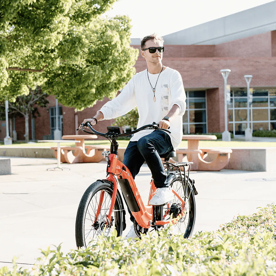 Man riding e-bike in IOP