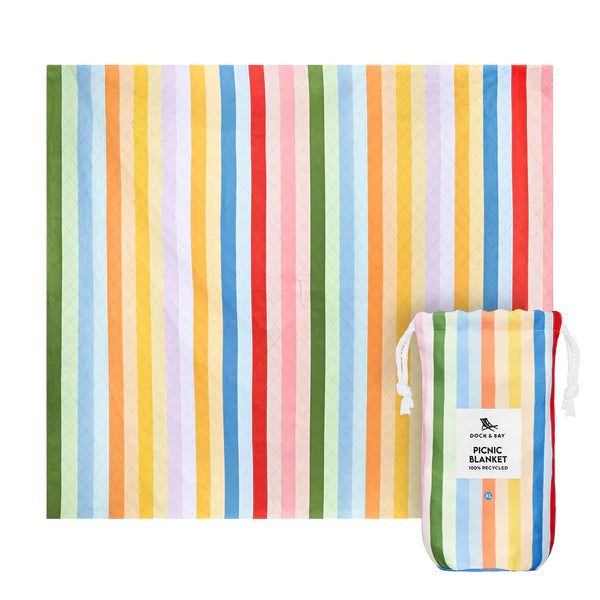 Dock & Bay Picnic Blanket Candy Stripes XL