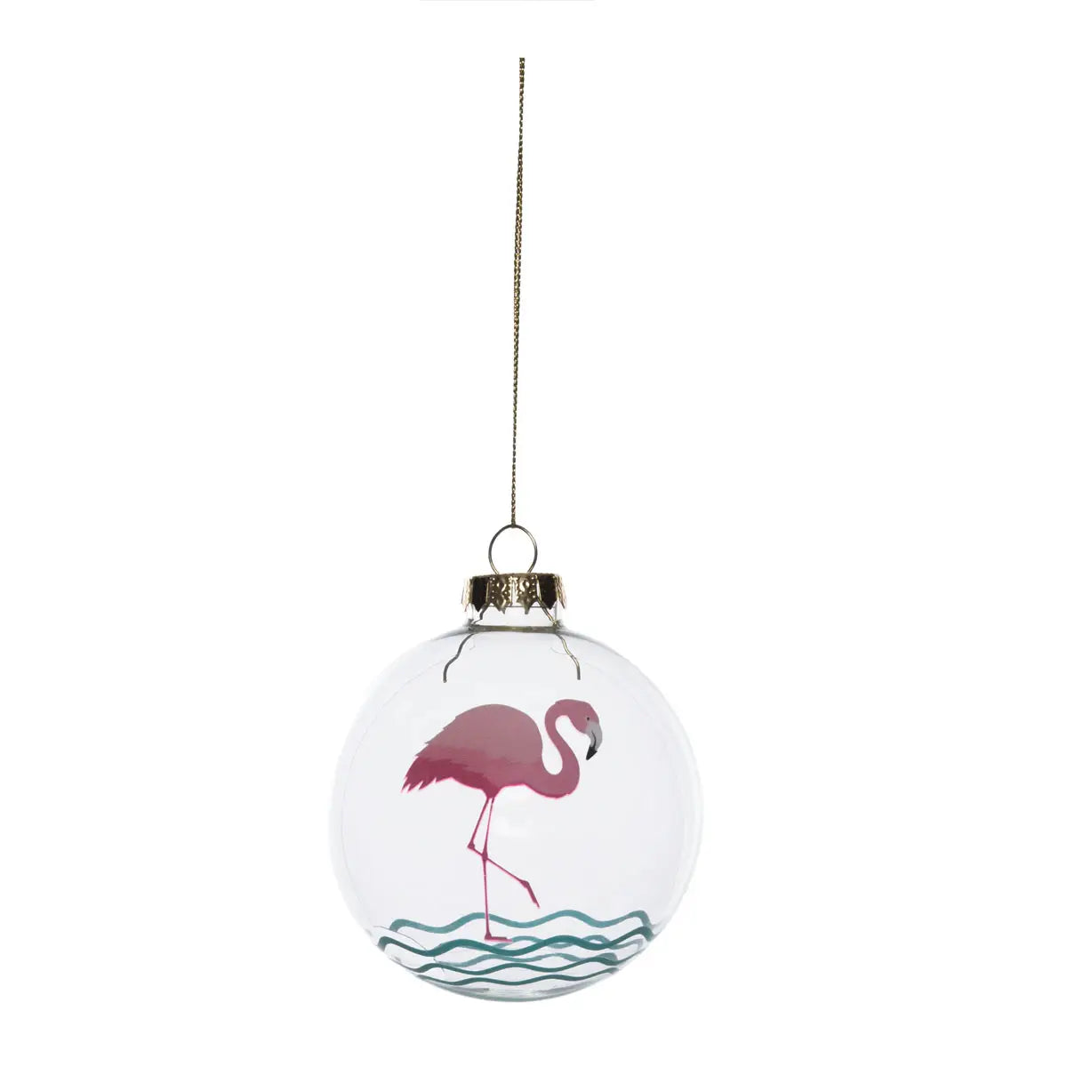 Coastal Christmas Flamingo Sand Keeper Ornament
