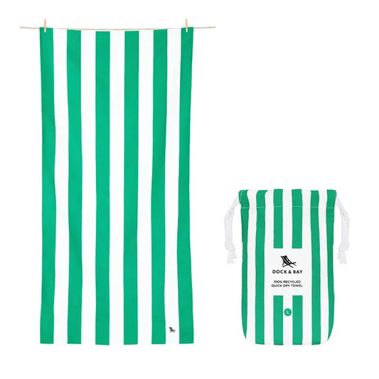 CANCUN GREEN - QUICK DRY TOWELS | DOCK & BAY LG