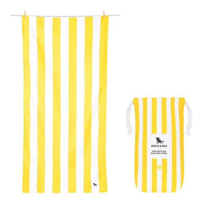 BORACAY YELLOW - QUICK DRY TOWELS | DOCK & BAY XL