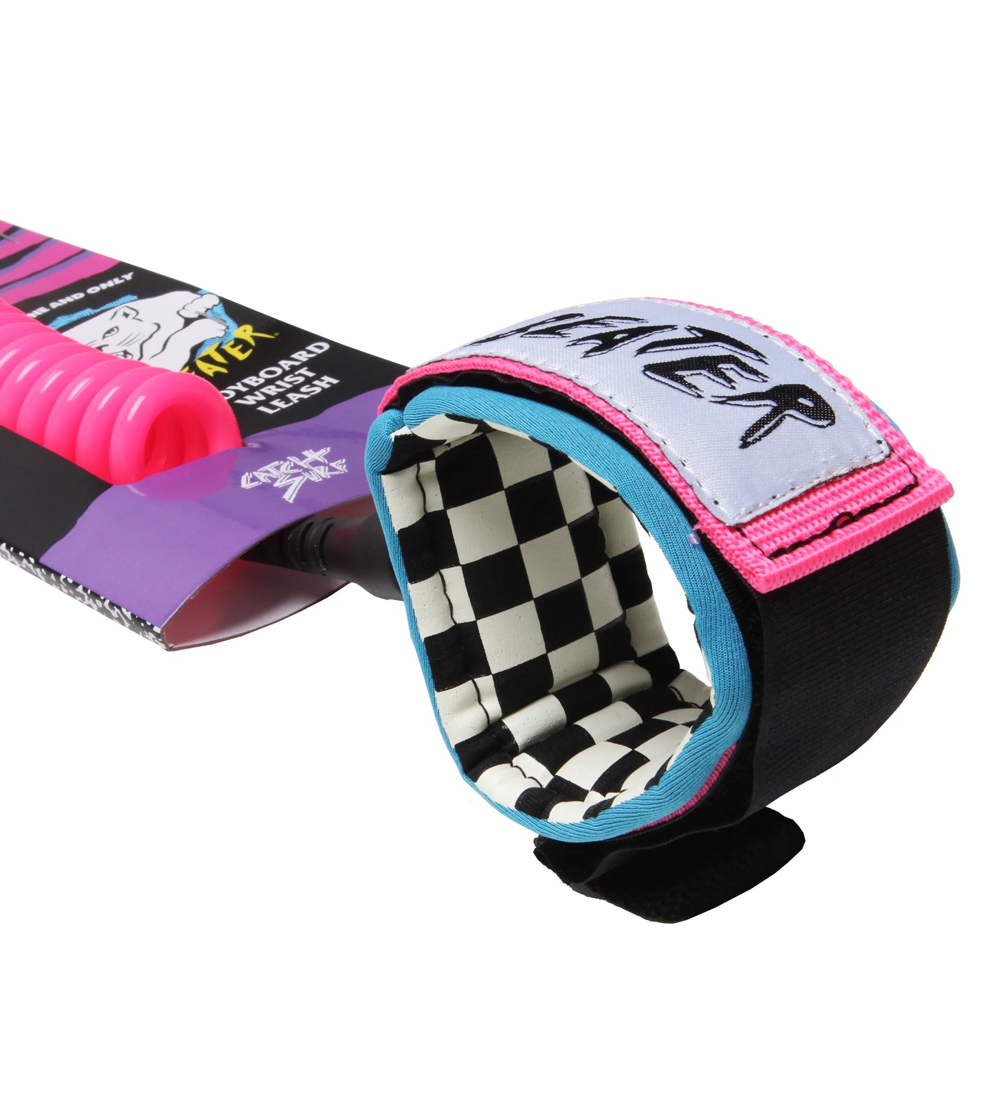 Catchsurf Beater Bodyboard Leash - Pink/Blue