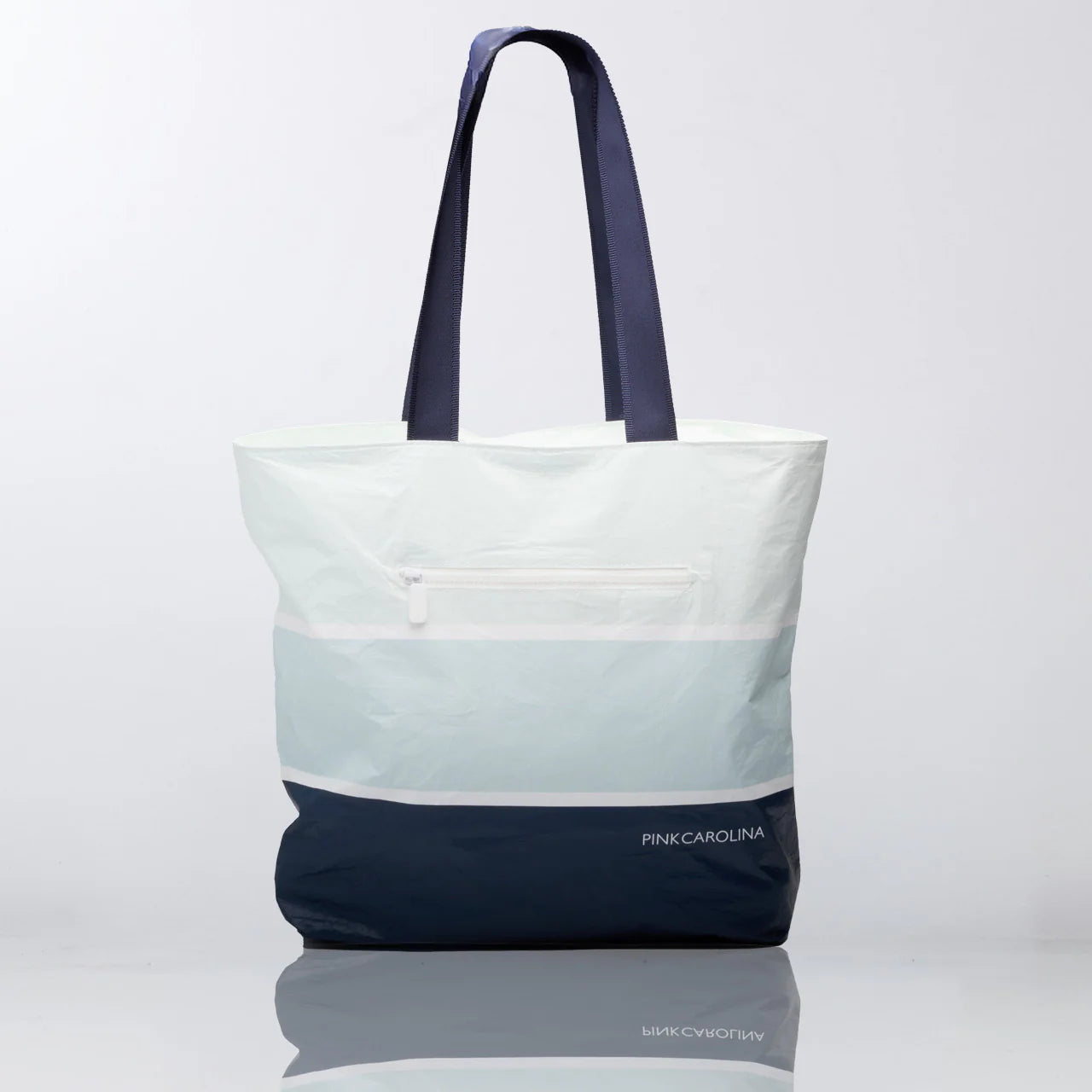 Pink Carolina - Anywhere Tote - Coastal Blue Stripes - Water Resistant