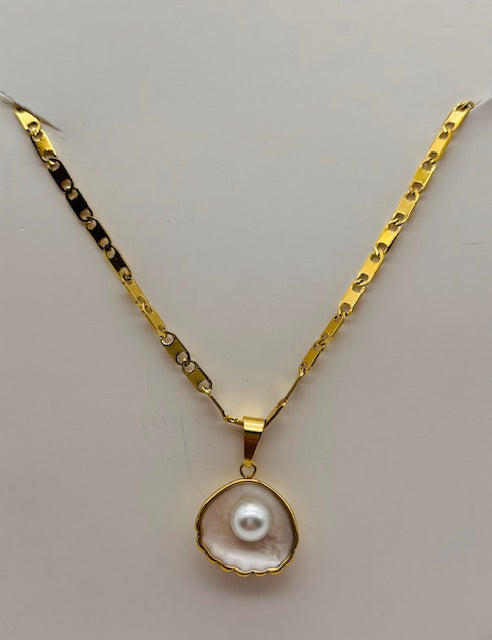Shell with Pearl Necklace
