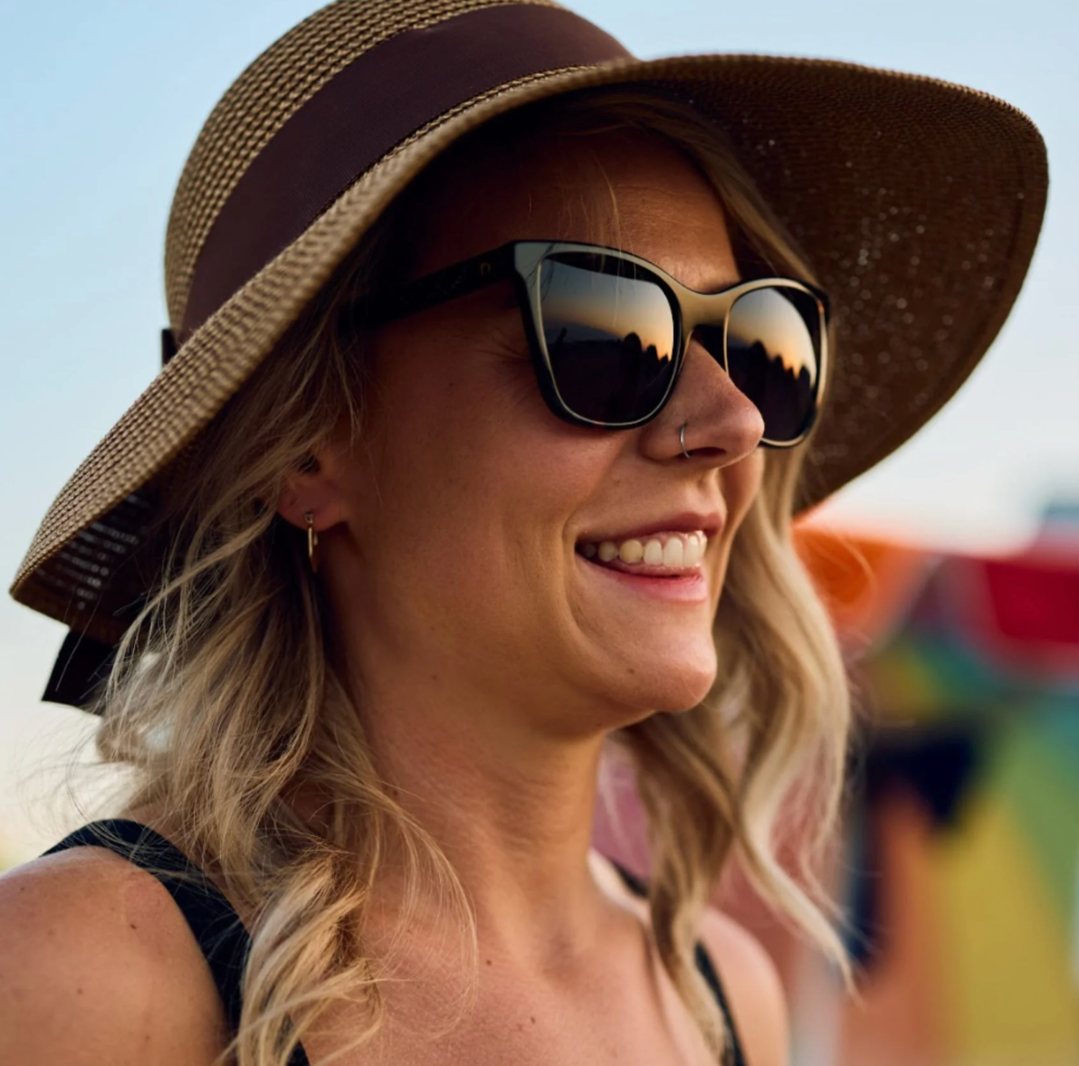 Nectar Caladesi - Black Frame - Smoke Polarized Lens