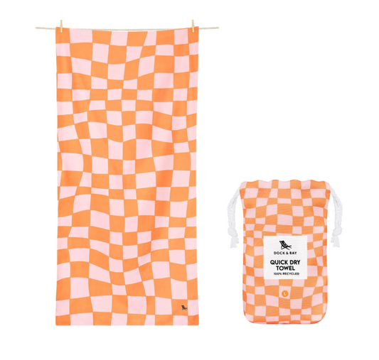 Groovy Check -QUICK DRY TOWELS | DOCK & BAY XL