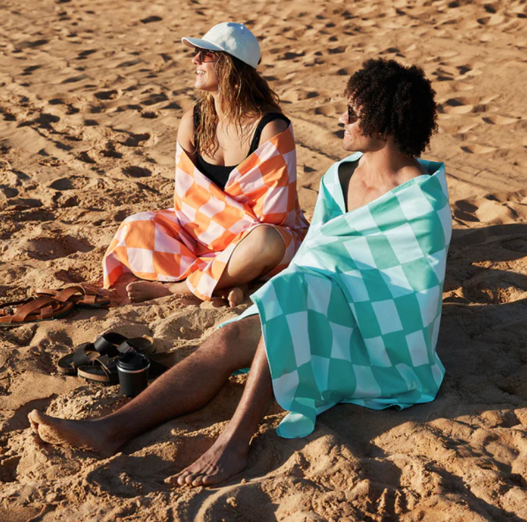Groovy Check -QUICK DRY TOWELS | DOCK & BAY LG