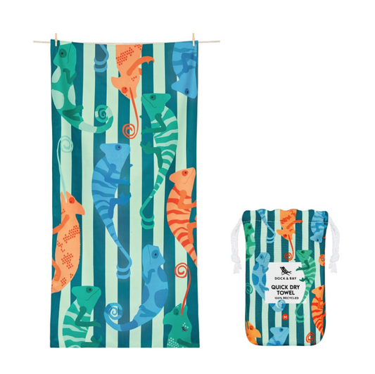 Karma Chameleon - KIDS BEACH TOWELS | DOCK & BAY LG