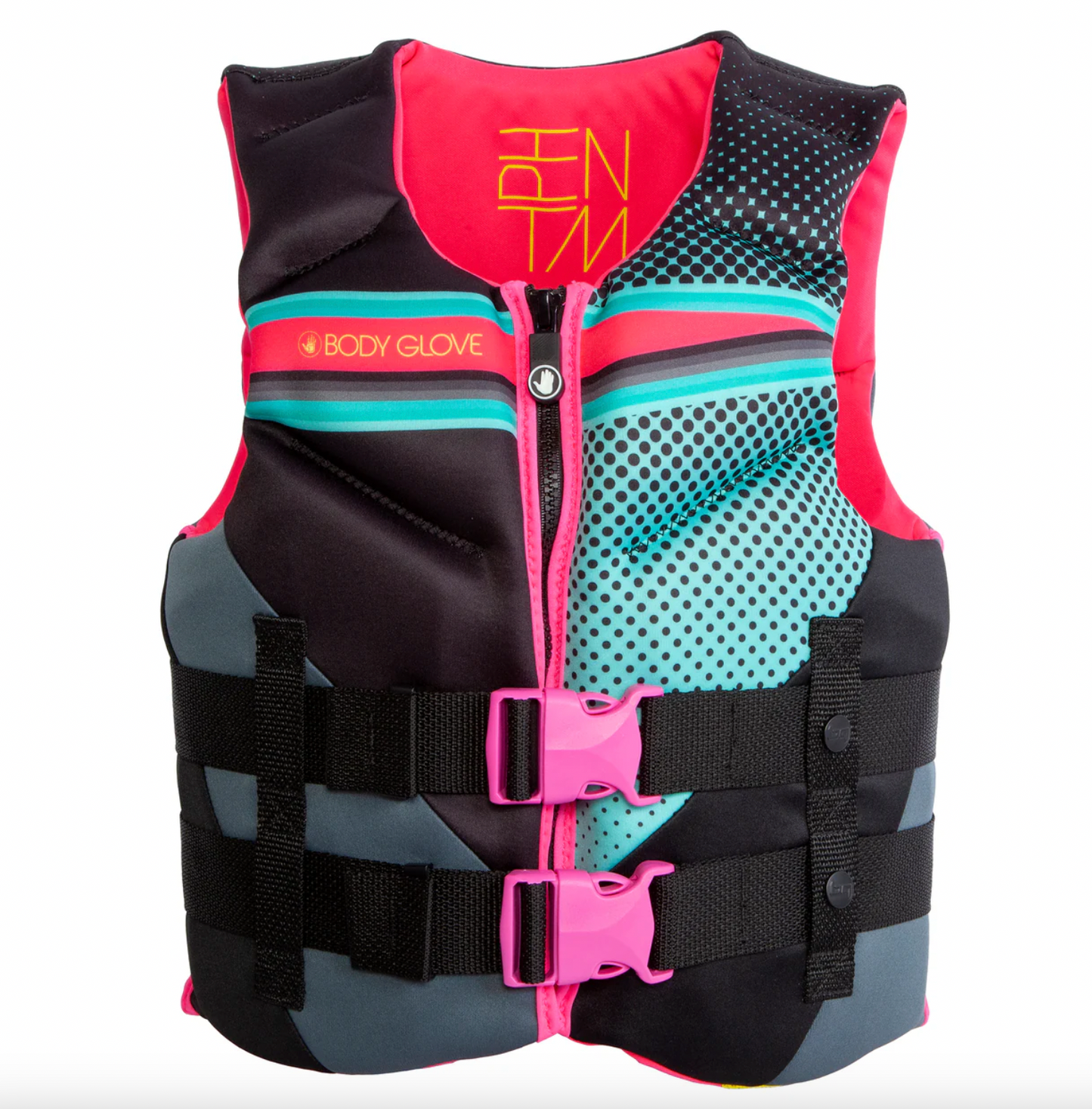 Body Glove Youth Life Vest - Aqua/Pink