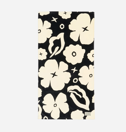 Slowtide XOXO Black Beach Towel