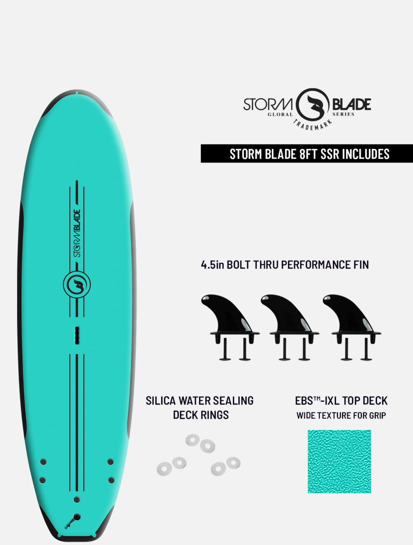 Storm Blade 8ft SSR Turquoise