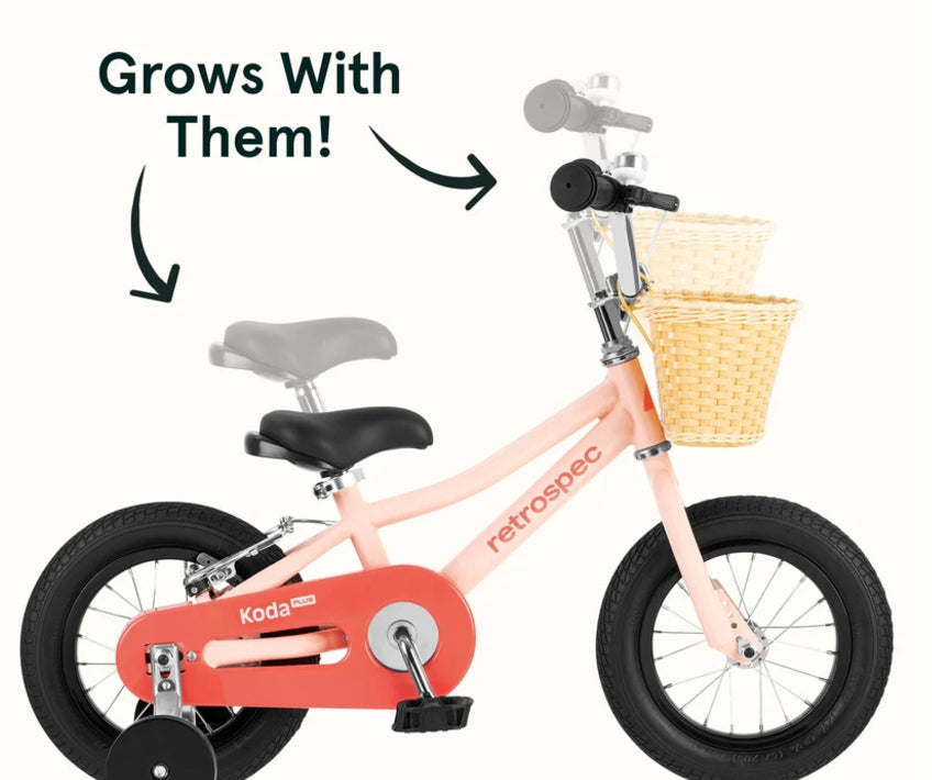 Retrospec Koda Plus-12 16 Bike/Training wheels- Blush (gloss)