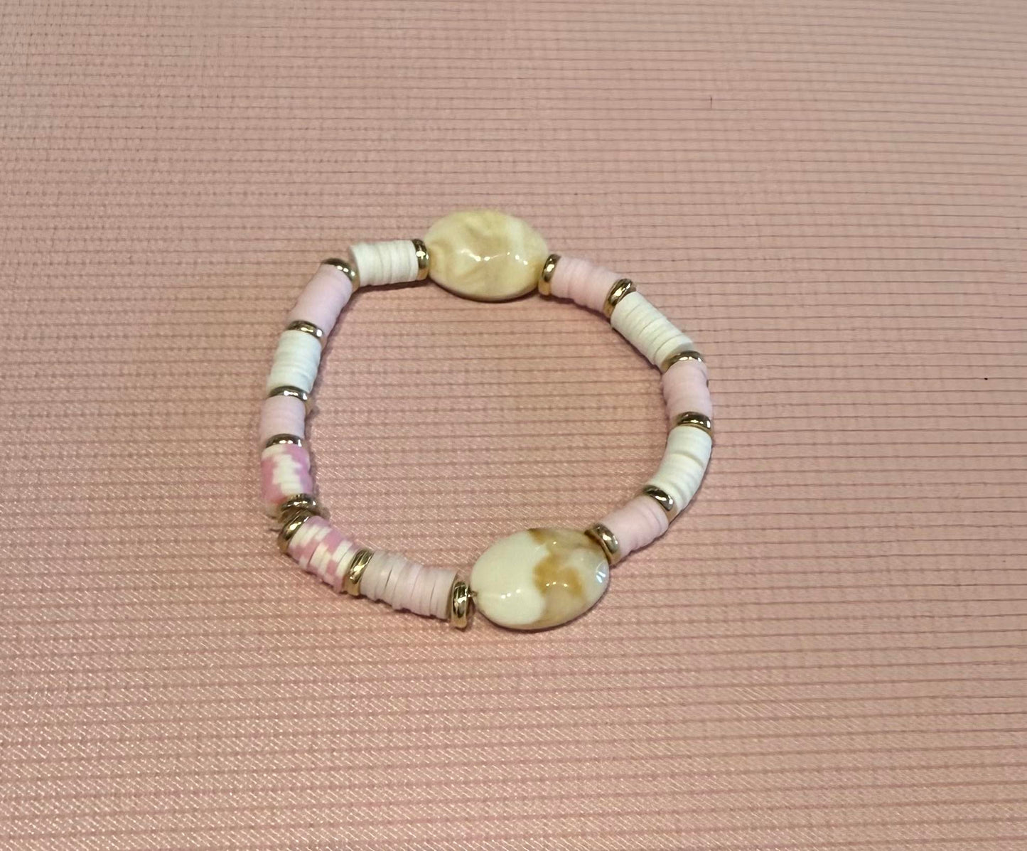 Pink 2 Stone Bracelet
