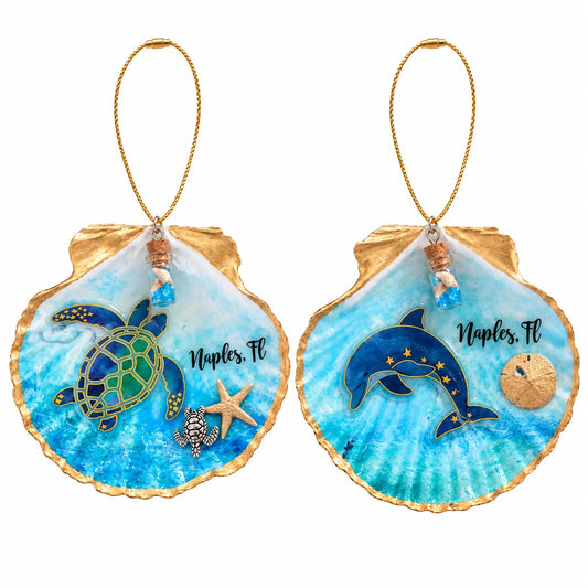 Assorted Shell Ornaments - Coastal Inspired
