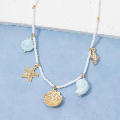 Sealife Charms Beaded Pendant Necklace - A.S.