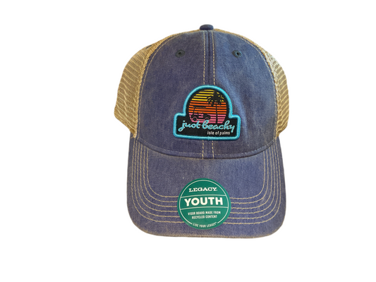 Just Beachy Youth Trucker Hat - Blue