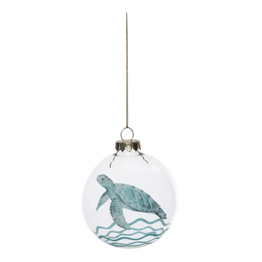 Christmas Sea Turtle Sand Keeper Ornament