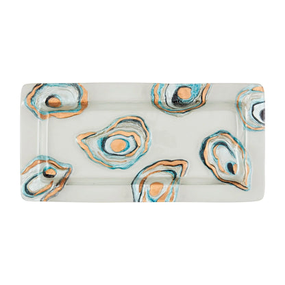 Mud Pie Clear Oyster Glass Platter