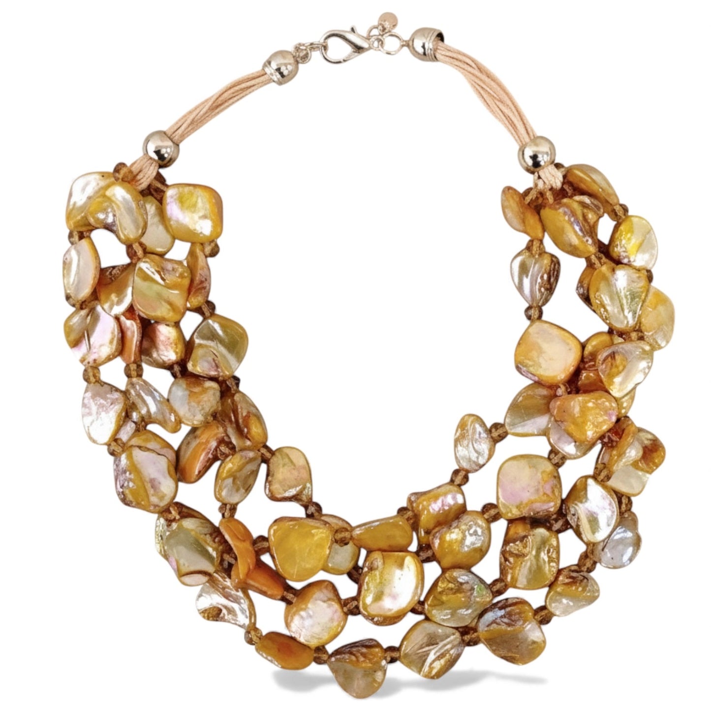 Golden Seashell Collar Necklace