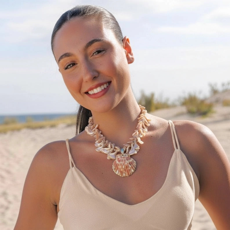Chunky Coastal Shell Necklace