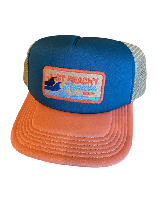 Just Beachy Marine/Salmon Trucker Hat