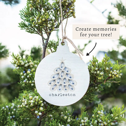 Isle of Palms Coastal Oyster Holiday Tree Ornament