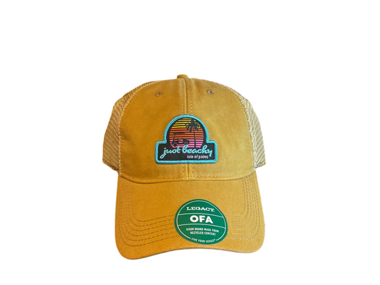 Just Beachy Trucker Hat - Yellow