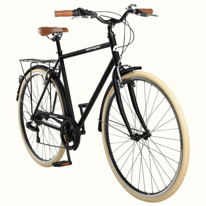Retro Specpro Retrospec Beaumont 7 Speed Bike- Matte Black - 54cm, Medium – Just ...