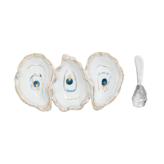 Mud Pie Oyster Triple Tidbit Set