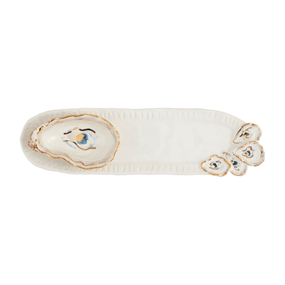 MUD PIE OYSTER TRAY AND DIP SET