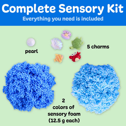 Sensory Surprise Squishy Foam Bucket - Ocean Theme Charms