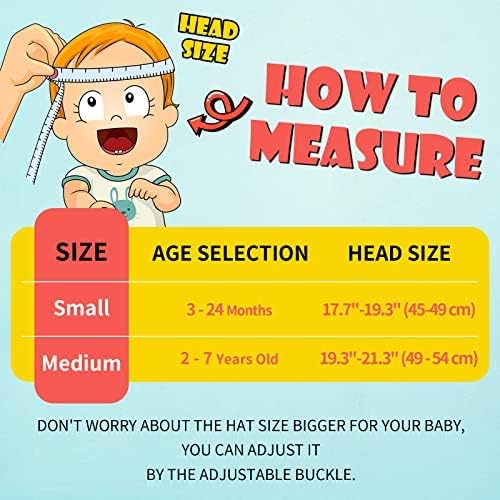 White Toddler Baby Adjustable Sun Hat with Bucket Wide Brim for Boys & Girls