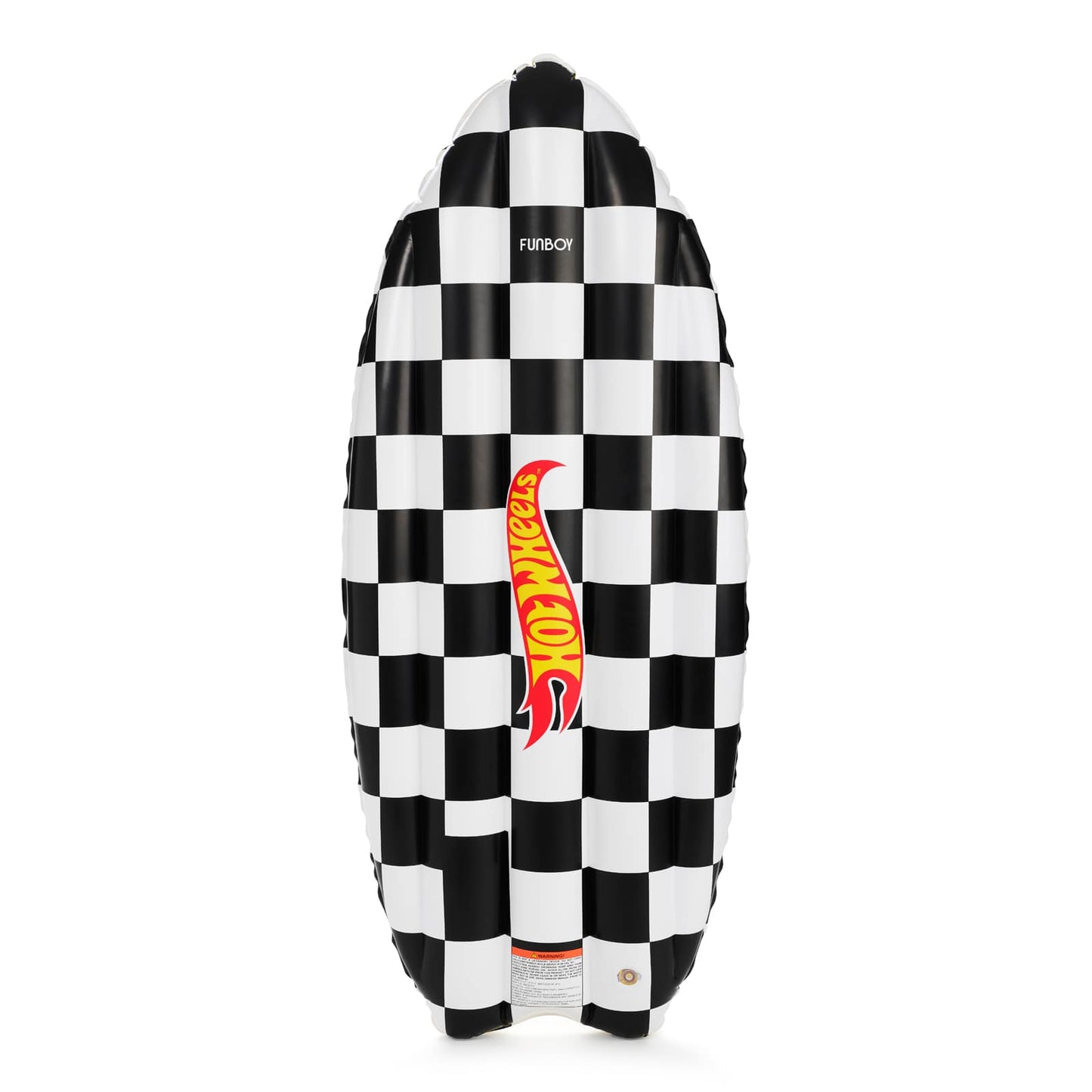 FUNBOY X Hot Wheels Kids Checkered Flame Surfboard (Reversible) Float
