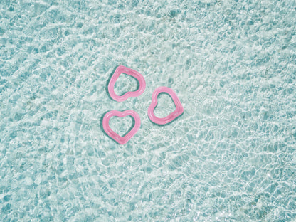 FUNBOY Upcycled Pink Heart Ring Tube Float / Decor
