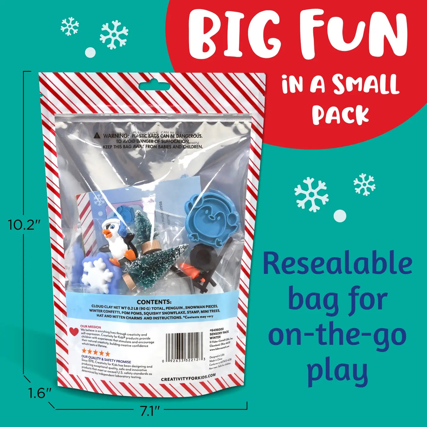 Sensory Pack Winter and Holiday Play Kit For Children