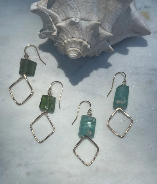 Bella Mack Roman Glass Earrings