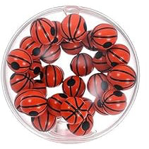 Clear Squishy Ball with Basketball Acrylic Beads Inside - Squish Sensory Toy - 2.36 Inch - Ages 6+