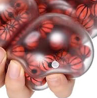 Clear Squishy Ball with Basketball Acrylic Beads Inside - Squish Sensory Toy - 2.36 Inch - Ages 6+
