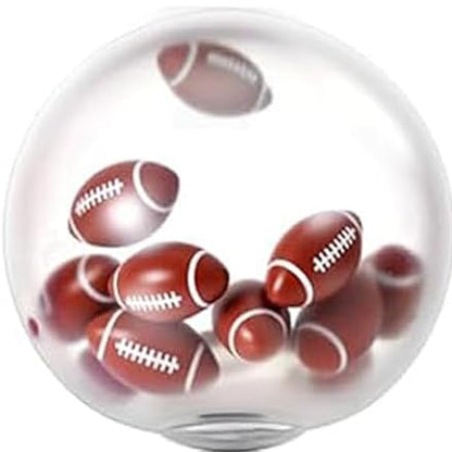 Clear Squishy Ball with Football Acrylic Beads Inside - Squish Sensory Toy - 2.36 Inch - Ages 6+