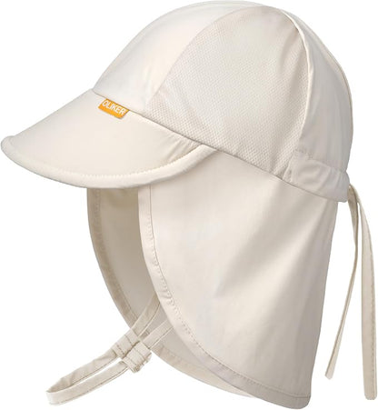 Cream Baby Sun Hat with Breathable Mesh, UPF 50+ Boys Girls Toddler Swim