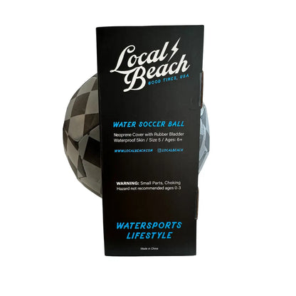 Local Beach Checker Beach & Water Soccer VolleyBall - Black/Grey - Size 5