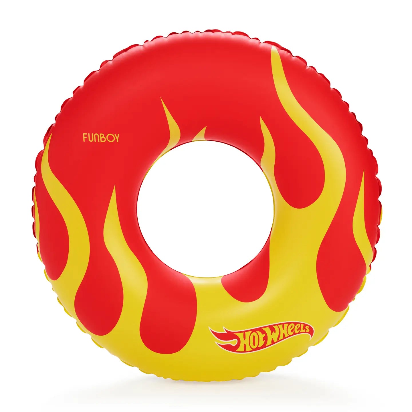 FUNBOY X Hot Wheels Kids Checkered Flame Tube Float (Reversible)