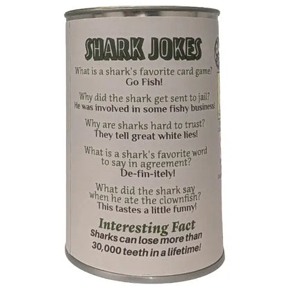 Canned Gifts - Chompers The Canned Shark Eco-Friendly Stuffed Animal Plush W/Jokes