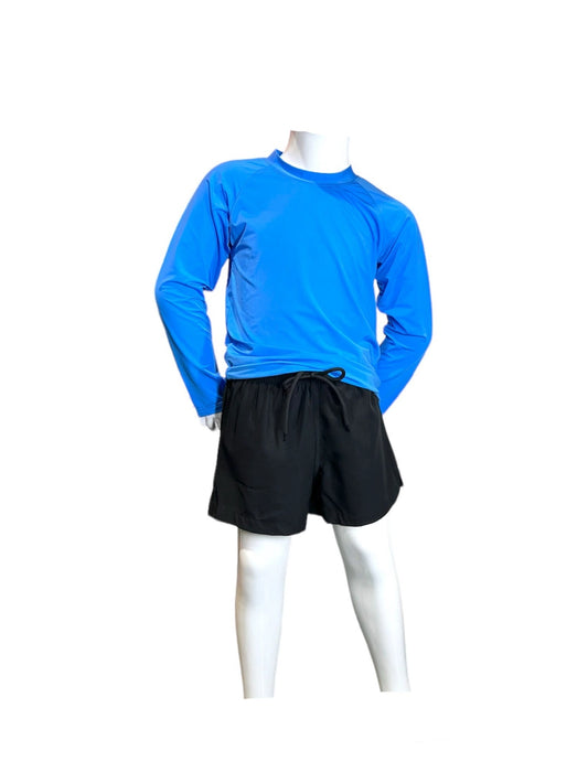 Kids Sun Protection Long Sleeve Top with UPF50+ Blue