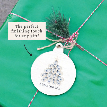Isle of Palms Coastal Oyster Holiday Tree Ornament