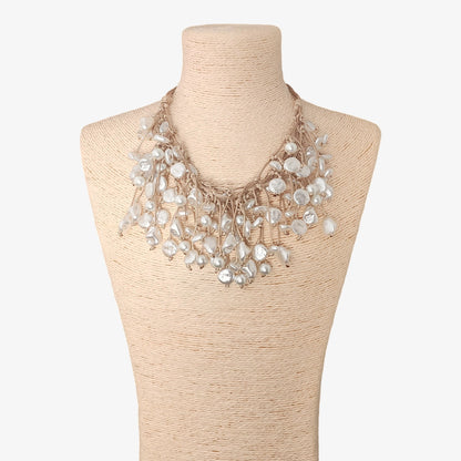 Coastal Knotted Pearl Necklace