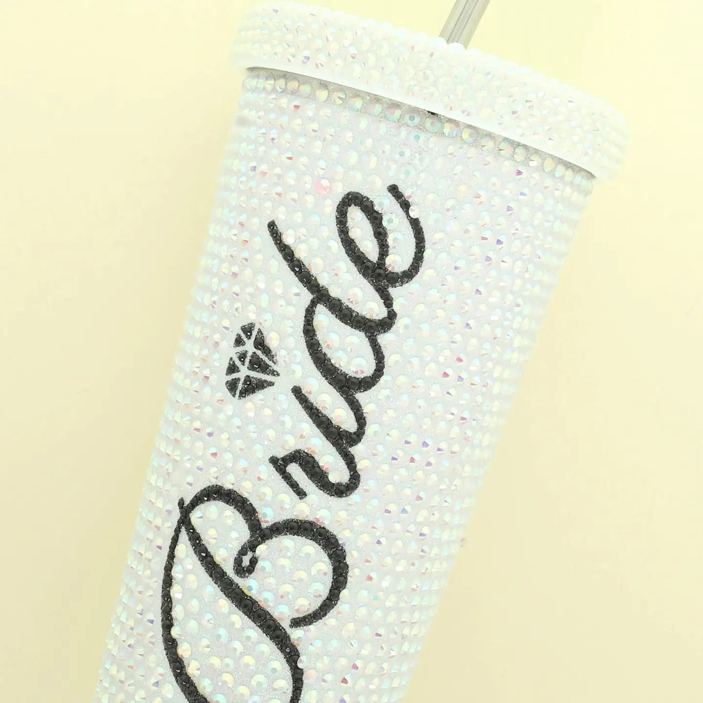 “Bride” Rhinestone Design Pavé Stainless Steel Tumbler