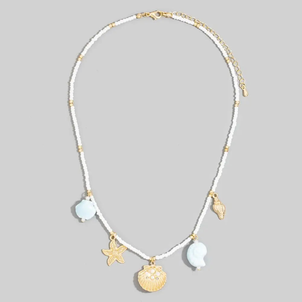 Sealife Charms Beaded Pendant Necklace - A.S.