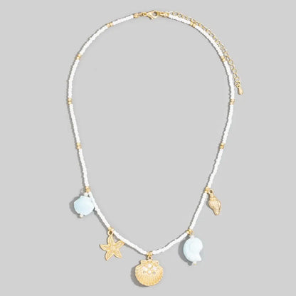 Sealife Charms Beaded Pendant Necklace - A.S.