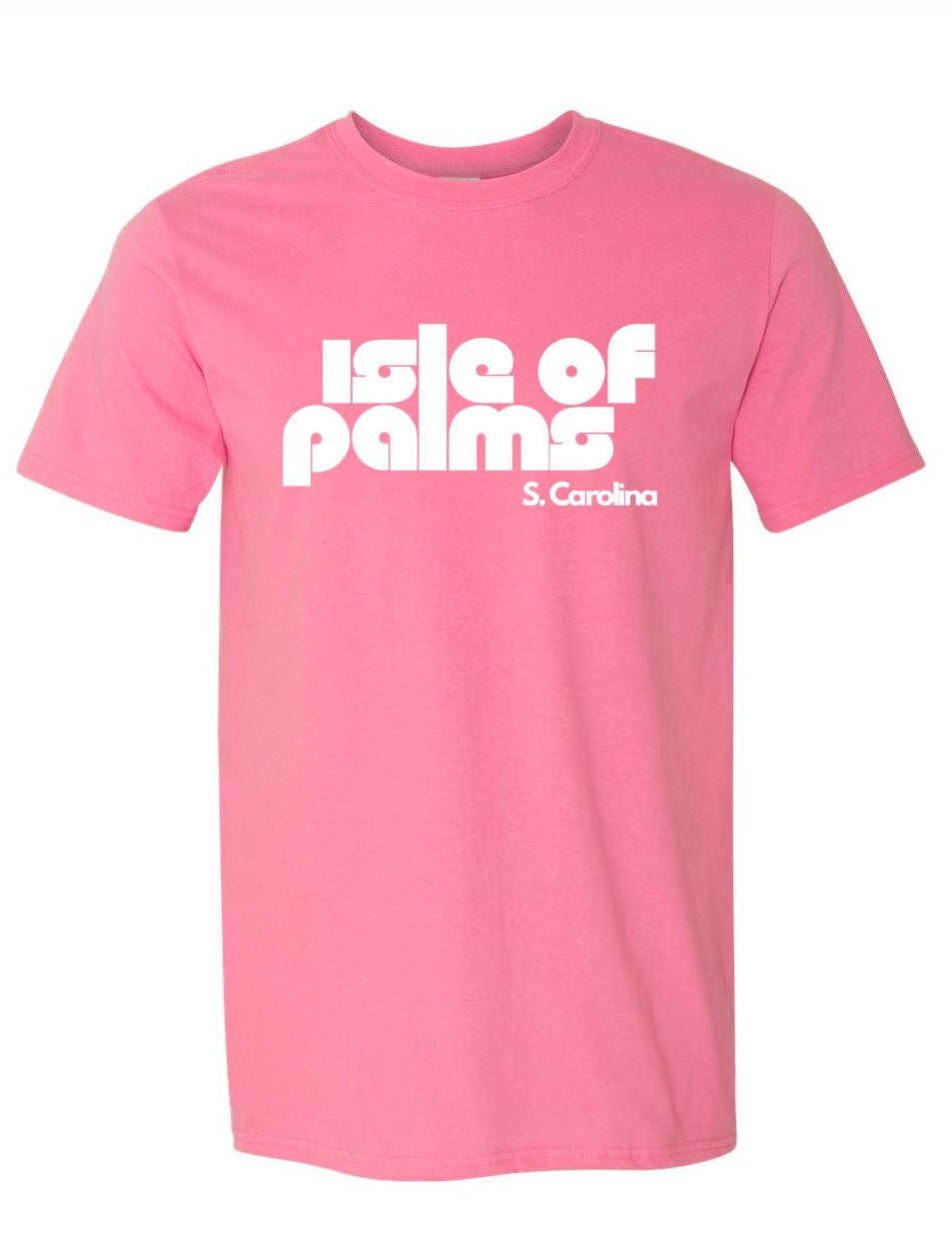 Isle of Palms, S. Carolina T-Shirt - Adult Unisex - Pink/White Letters